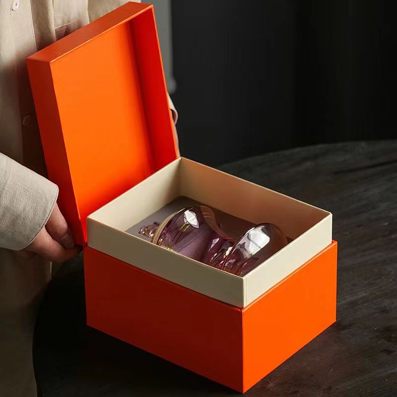 【汀和大福】瓘玉金箔高檔玻璃三才蓋碗