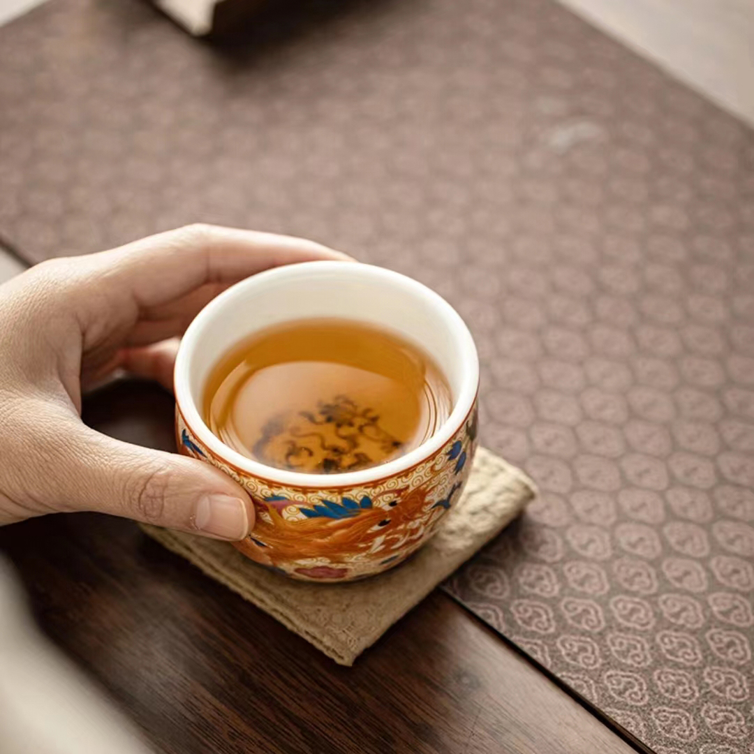 【汀和大福】掐絲琺瑯彩龍鳳呈祥夫妻對杯 【汀和大福】掐絲琺瑯彩龍鳳呈祥夫妻對杯