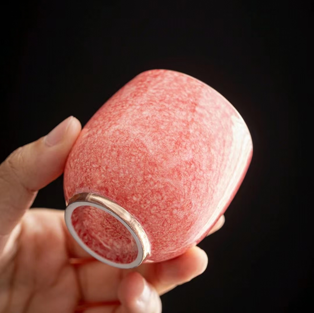 【汀和大福】灑紅釉女士主人杯陶瓷精緻單杯品茗杯